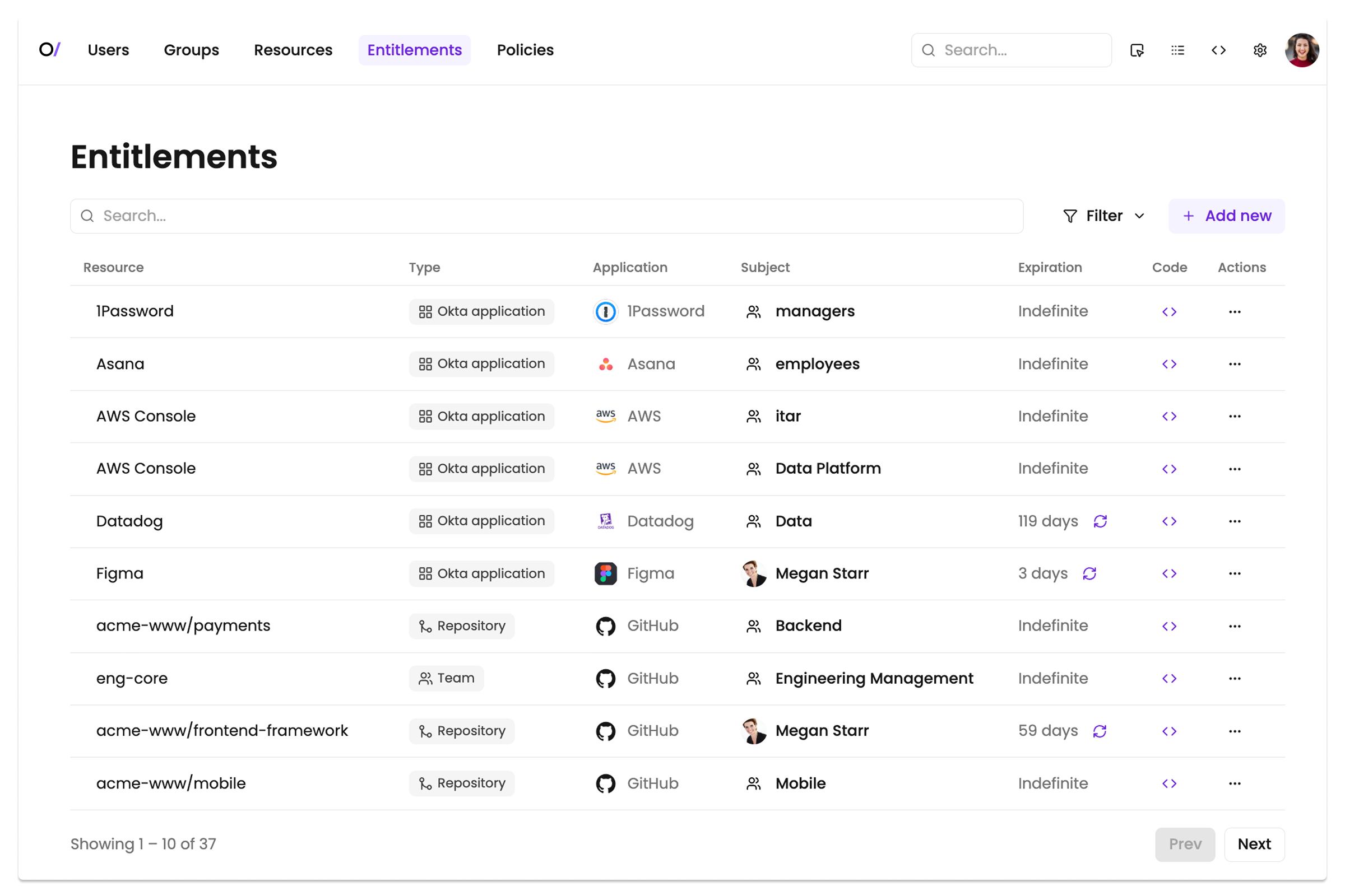 Screenshot of Oblique